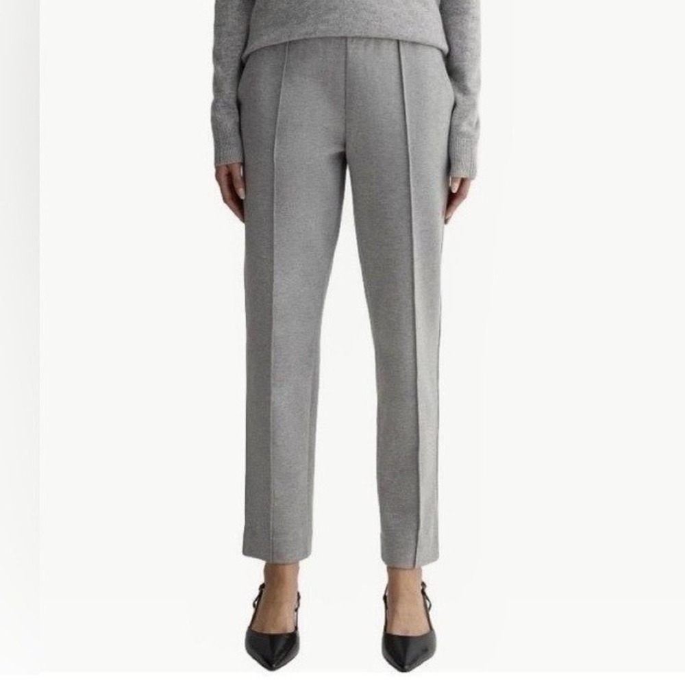Express Gray Front Pin-tucked Ankle Dress Pants